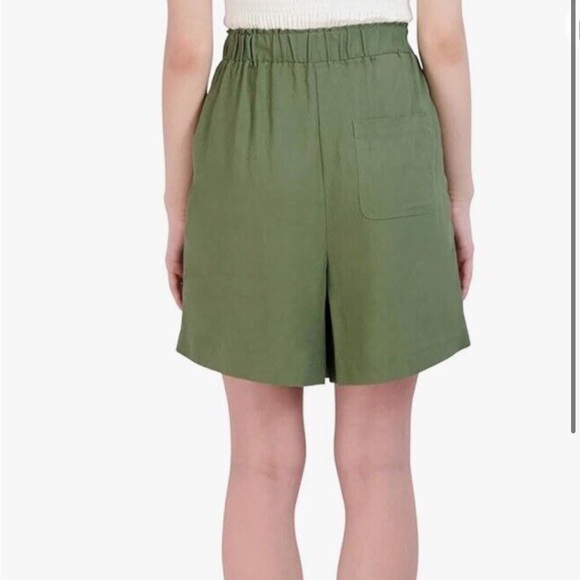 BCBGeneration Relaxed Stretch Tie Waist Short Green Women’s Size M - Picture 3 of 6